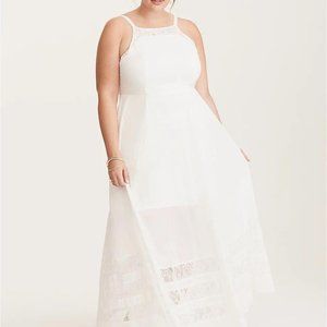 NWT Ivory Torrid‎ maxi dress